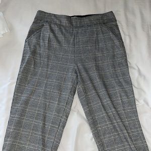 Gingham Straight Leg Trouser Pants